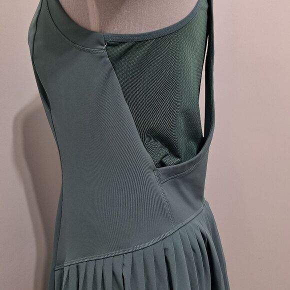 Athleta Advantage Activewear Golf Tennis Running Mini Dress Deep Ocean Teal Med - Picture 13 of 15